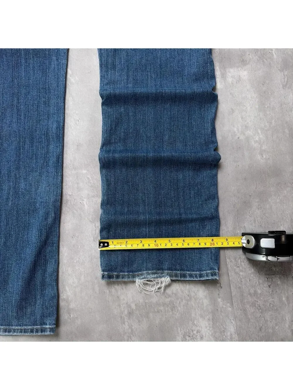 Y2K Blue True Religion Grunge Ricky Straight Distressed Skater Denim Jeans